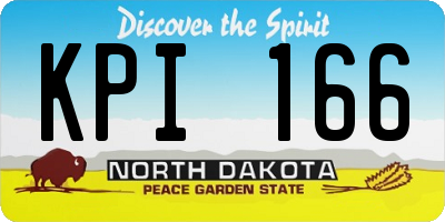 ND license plate KPI166