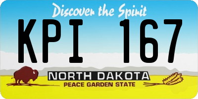 ND license plate KPI167