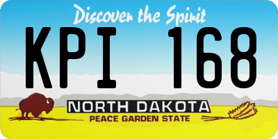 ND license plate KPI168