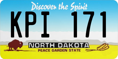 ND license plate KPI171