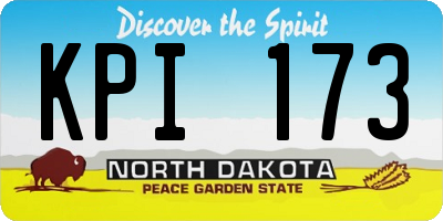 ND license plate KPI173