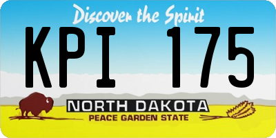 ND license plate KPI175