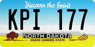 ND license plate KPI177