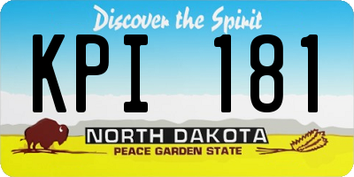 ND license plate KPI181