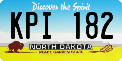 ND license plate KPI182