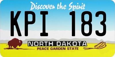 ND license plate KPI183
