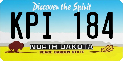 ND license plate KPI184