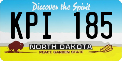 ND license plate KPI185