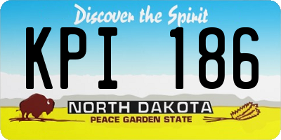 ND license plate KPI186