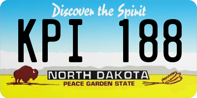 ND license plate KPI188