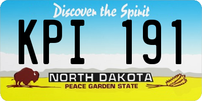 ND license plate KPI191