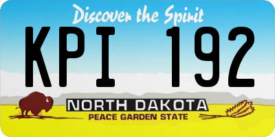 ND license plate KPI192