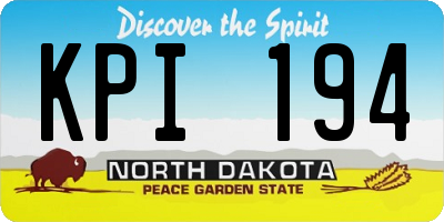 ND license plate KPI194