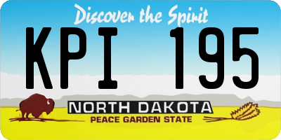 ND license plate KPI195