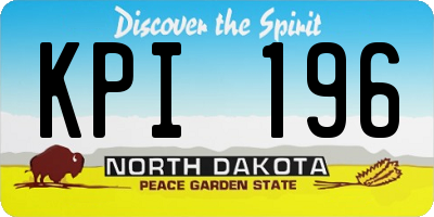 ND license plate KPI196
