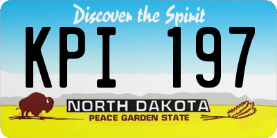 ND license plate KPI197