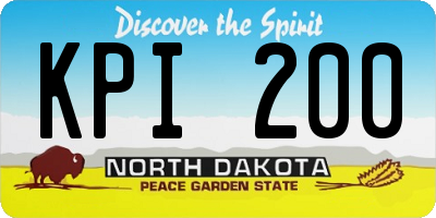 ND license plate KPI200