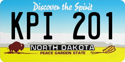 ND license plate KPI201