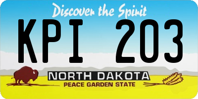 ND license plate KPI203