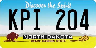 ND license plate KPI204