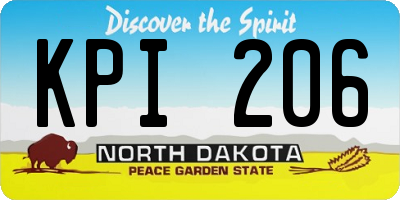 ND license plate KPI206