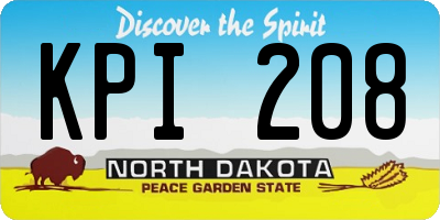 ND license plate KPI208