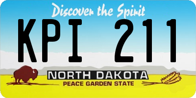 ND license plate KPI211