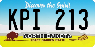 ND license plate KPI213