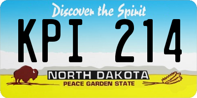 ND license plate KPI214