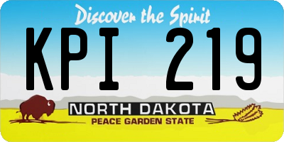 ND license plate KPI219