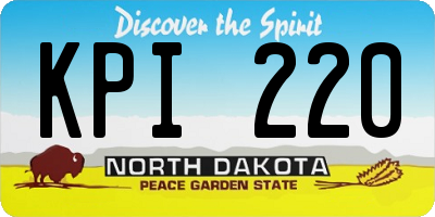 ND license plate KPI220
