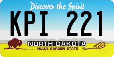 ND license plate KPI221