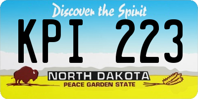ND license plate KPI223