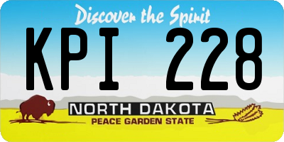 ND license plate KPI228