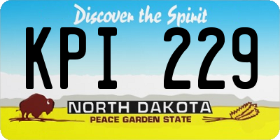 ND license plate KPI229