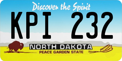 ND license plate KPI232