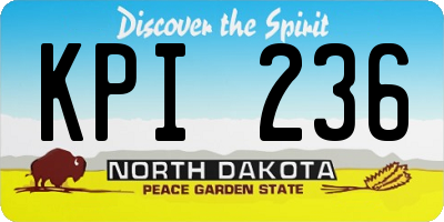 ND license plate KPI236