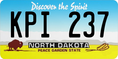 ND license plate KPI237