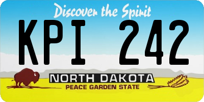 ND license plate KPI242