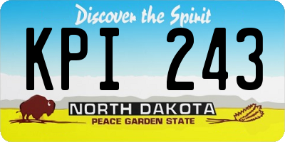 ND license plate KPI243