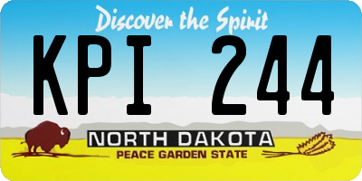 ND license plate KPI244