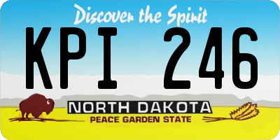 ND license plate KPI246