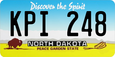 ND license plate KPI248