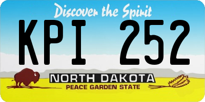 ND license plate KPI252
