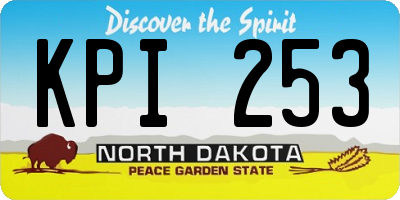 ND license plate KPI253