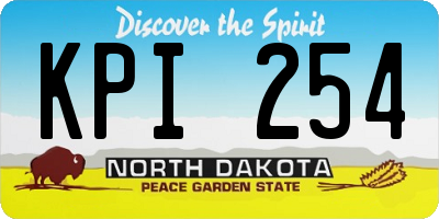 ND license plate KPI254