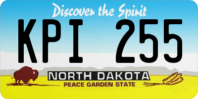 ND license plate KPI255
