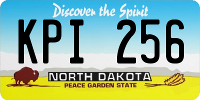 ND license plate KPI256