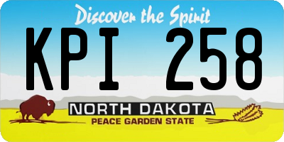 ND license plate KPI258