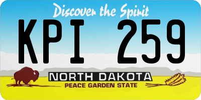 ND license plate KPI259